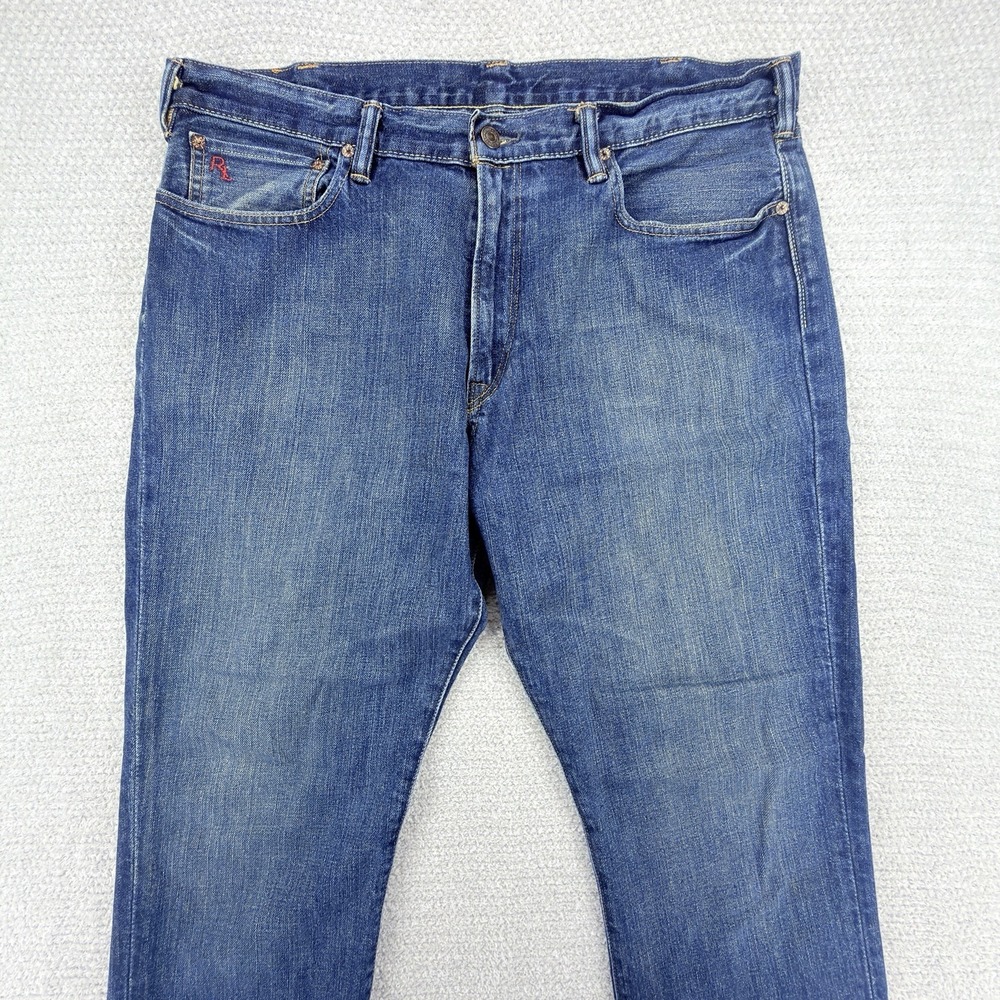 Polo Ralph Lauren Slim Fit Jeans Mens 38x32 Blue Medium Wash 100% Cotton Denim